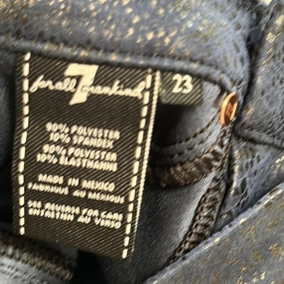 7 For All Mankind Snake Print Super Soft Skinny Leggings Jeans Size 23 - Picture 7 of 8